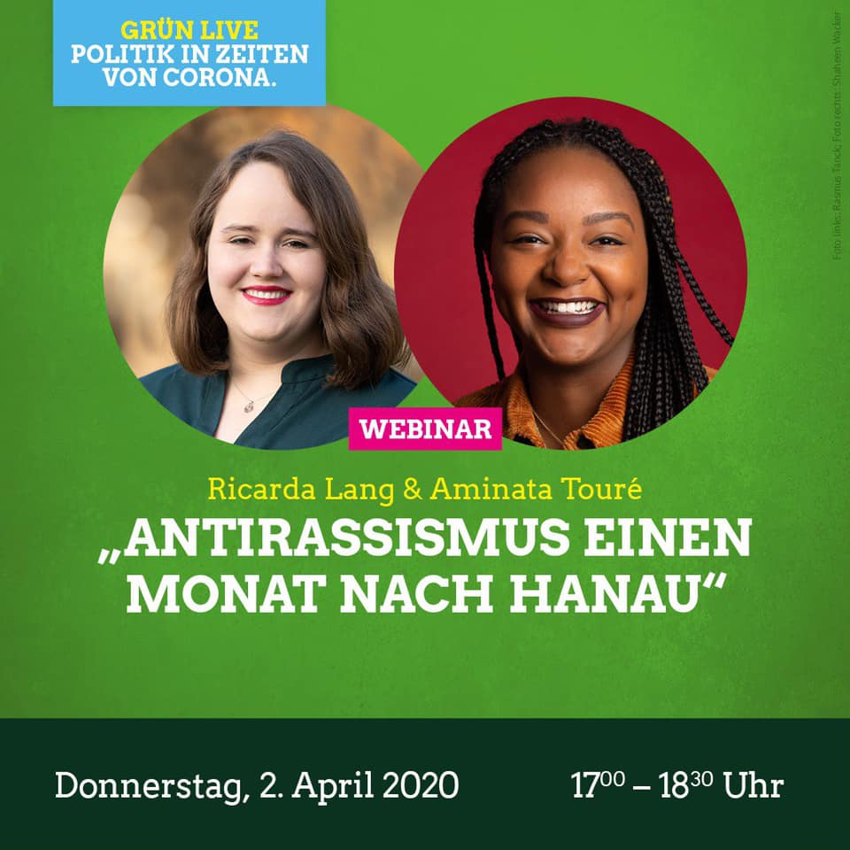 Antirassismus einen Monat nach Hanau mit Ricarda Lang